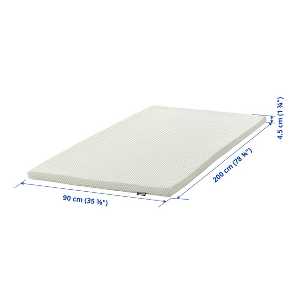 NORDBERGET Topper, bianco, 90x200 cm