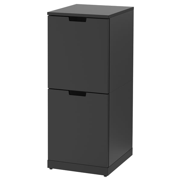NORDLI Cassettiera con 2 cassetti, antracite, 40x99 cm