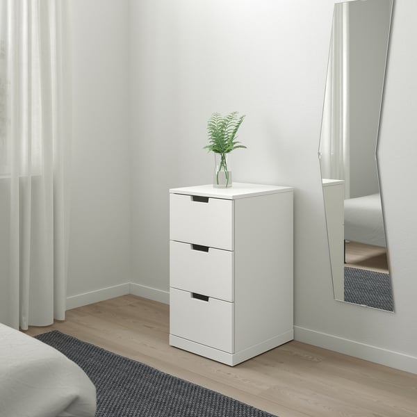 NORDLI Cassettiera con 3 cassetti, bianco, 40x76 cm