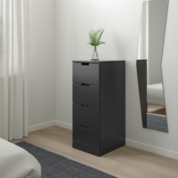 NORDLI Cassettiera con 4 cassetti, antracite, 40x99 cm