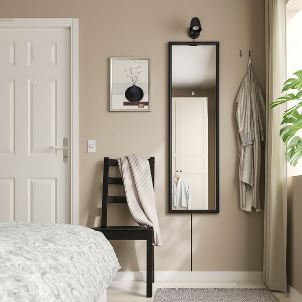 NYPONBUSKE Specchio, nero, 40x135 cm