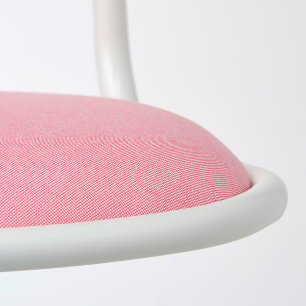 ÖRFJÄLL Sedia da scrivania per bambini, bianco/Vissle rosa
