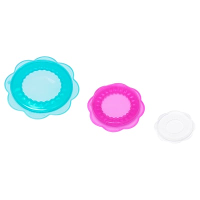 ÖVERMÄTT Set di 3 coperture per alimenti, silicone multicolore
