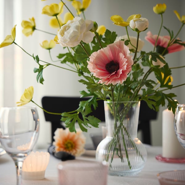 PÅDRAG Vaso, vetro trasparente, 17 cm