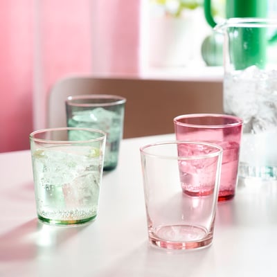 PAPPERSBJÖRK Bicchiere, colori vari, 30 cl