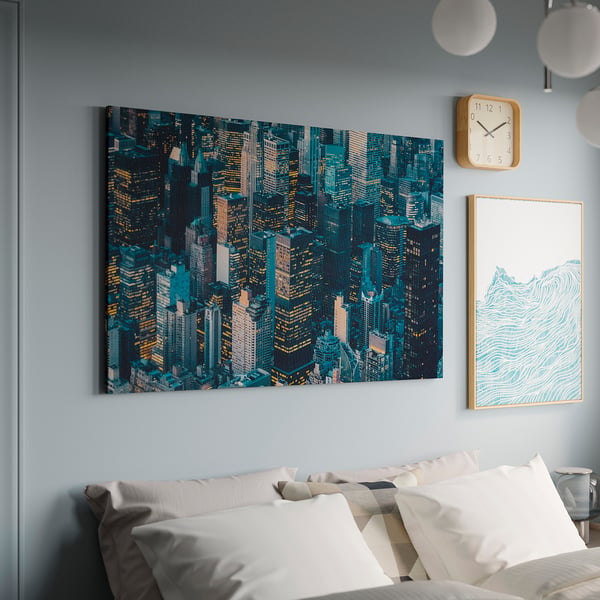 PJÄTTERYD Canvas, grande città, 118x78 cm