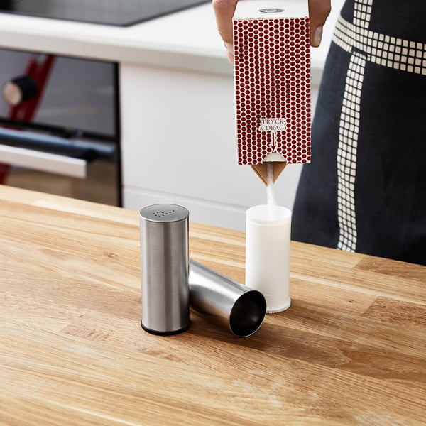 PLATS Saliera/pepiera, 2 pezzi, inox