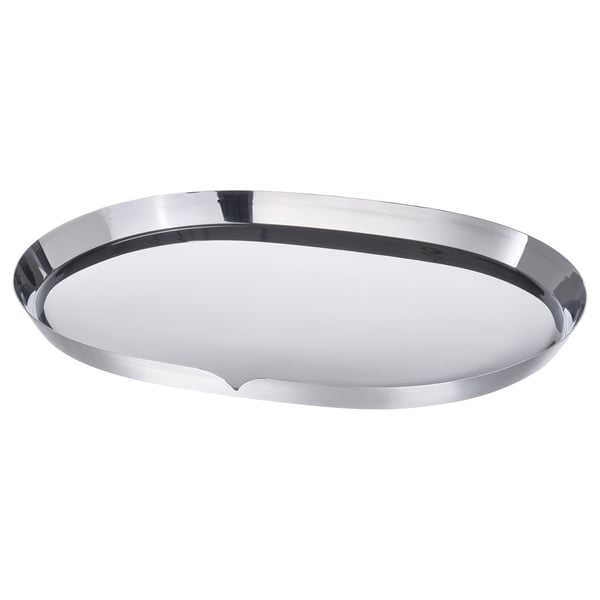 PRAKTAND Base per candela, inox, 35x26 cm