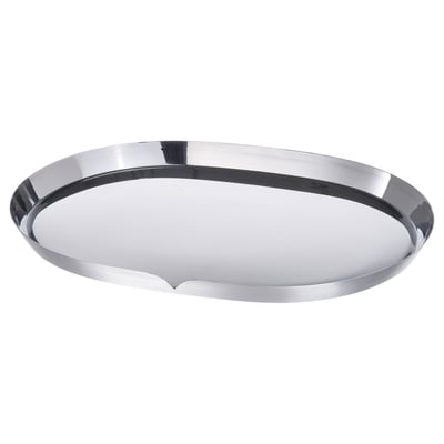 PRAKTAND Base per candela, inox, 35x26 cm