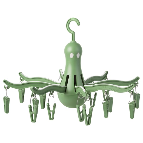 PRESSA Stendibiancheria con 16 mollette, verde