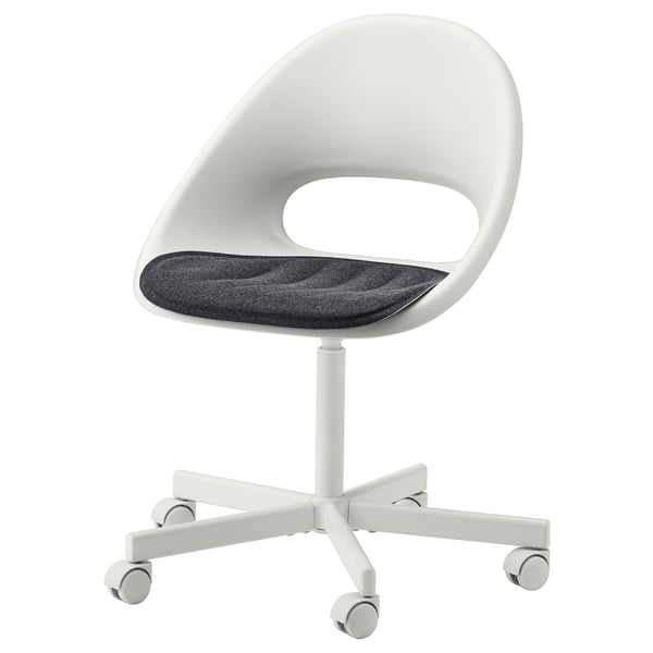 PYNTEN Cuscino, grigio scuro, 41x43 cm