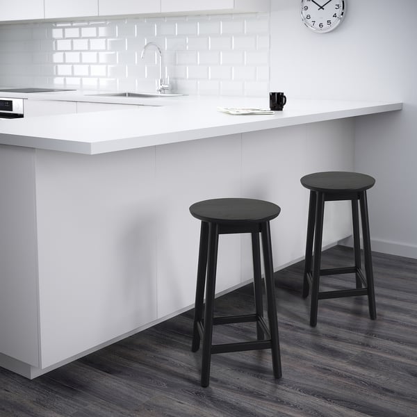 RÄVSTEN Sgabello bar, . nero, 62 cm