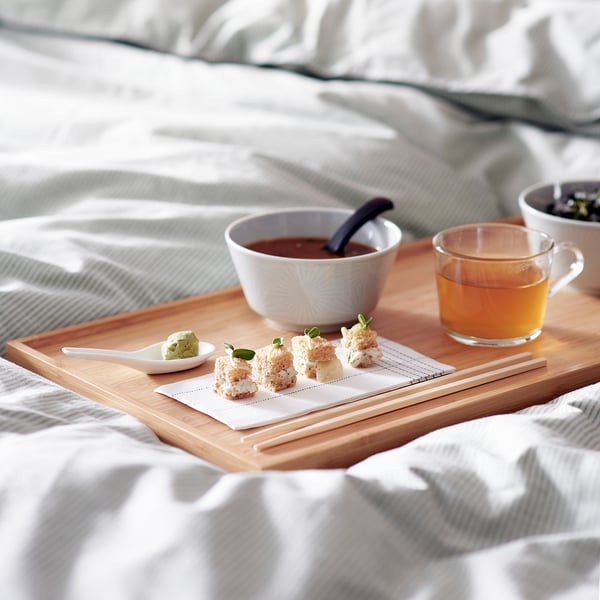 RESGODS Vassoio da letto, bambù