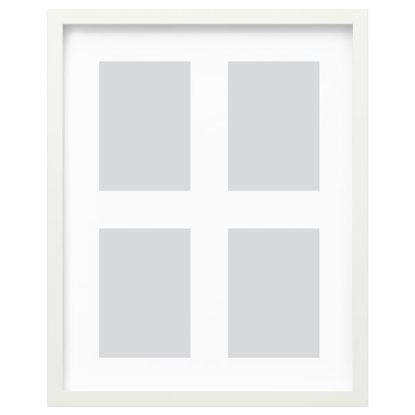RÖDALM Cornice per 4 foto, bianco, 40x50 cm