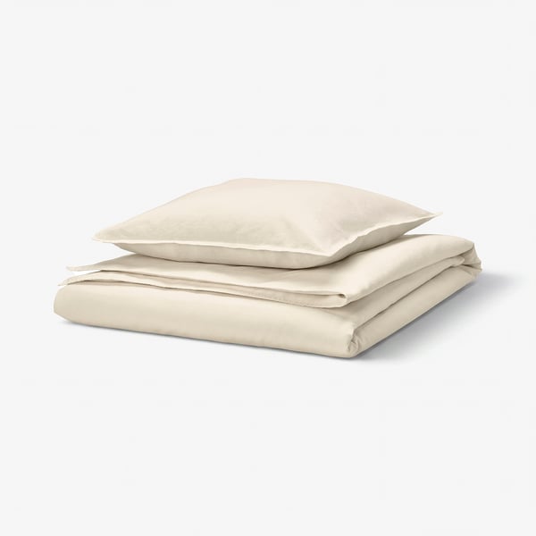 RUNDHAGTORN Copripiumino e federa, beige, 150x200/50x60 cm