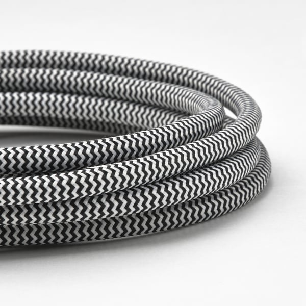 RUNDHULT Da USB-C a USB-C, nero/bianco, 1.5 m/100 W
