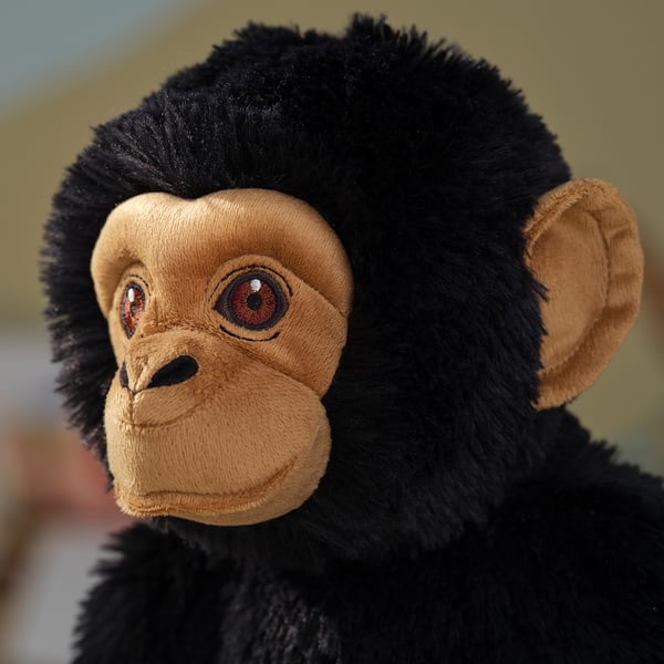 SANDLÖPARE Peluche, scimpanzé/nero, 32 cm