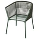 SEGERÖN Sedia con braccioli da giardino, verde scuro