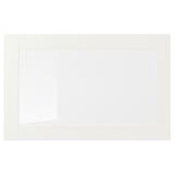 SINDVIK Anta a vetro, bianco/vetro trasparente, 60x38 cm
