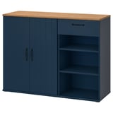 SKRUVBY Buffet, blu-nero, 120x38x90 cm