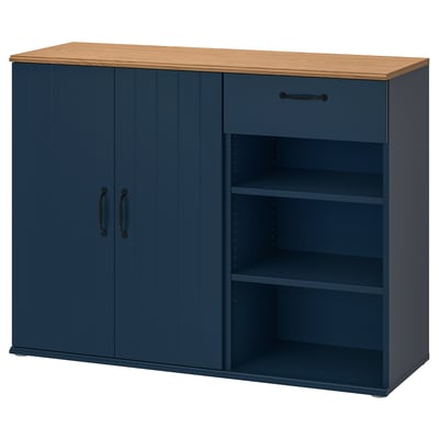 SKRUVBY Buffet, blu-nero, 120x38x90 cm