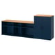 SKRUVBY Combinazione per TV, blu-nero, 226x38x90 cm