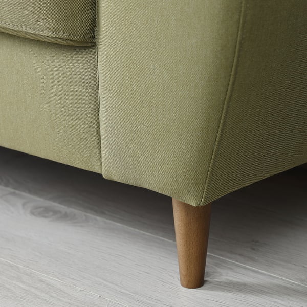SLATORP Divano a 3 posti con chaise-longue, Vissle verde limone