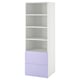 SMÅSTAD / PLATSA Libreria, bianco lilla/con 2 cassetti, 60x57x181 cm