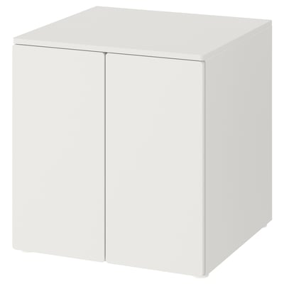 SMÅSTAD / PLATSA Mobile, bianco bianco/con 1 ripiano, 60x57x63 cm