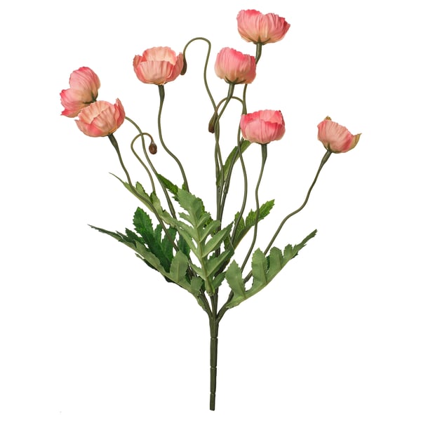 SMYCKA Bouquet artificiale, Papavero da interno/esterno/arancione, 36 cm