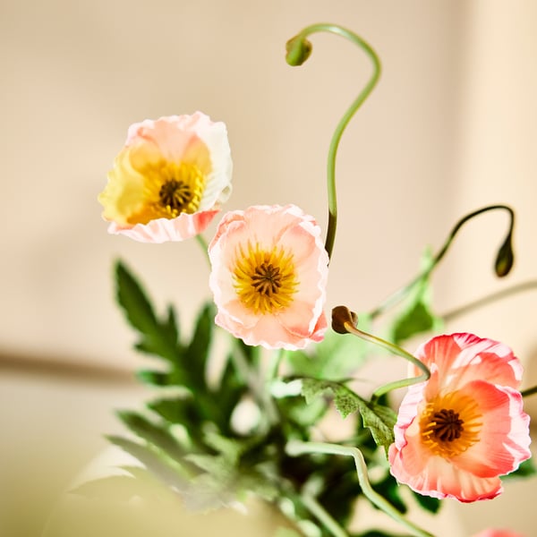 SMYCKA Bouquet artificiale, Papavero da interno/esterno/arancione, 36 cm