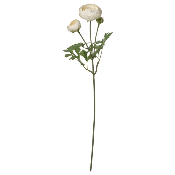 SMYCKA Fiore artificiale, da interno/esterno Ranuncolo/bianco, 52 cm