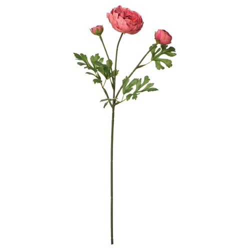 SMYCKA Fiore artificiale, da interno/esterno Ranuncolo/rosa scuro, 52 cm