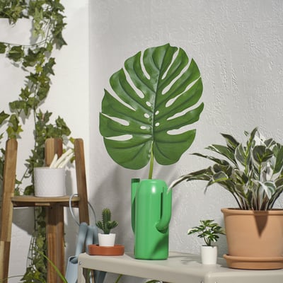 SMYCKA Foglia artificiale, da interno/esterno/monstera verde, 80 cm