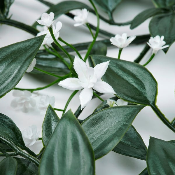 SMYCKA Ghirlanda artificiale, da interno/esterno/Velo di sposa verde/bianco, 1.5 m