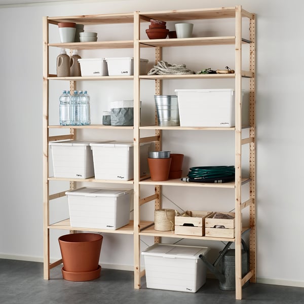 SOCKERBIT Contenitore con coperchio, bianco, 38x51x30 cm