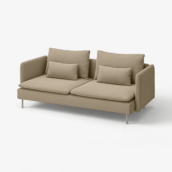 SÖDERHAMN Divano a 3 posti, Johanneshov marrone-beige