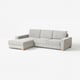 SÖRVALLEN Divano a 3 posti, con chaise-longue, sinistra/Tallmyra nero/bianco