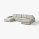 SÖRVALLEN Divano a 4 posti con chaise-longue, Viarp beige/marrone