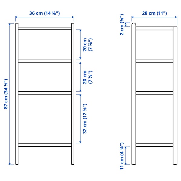 STEGESUND Scaffale, bambù chiaro, 36x28x87 cm