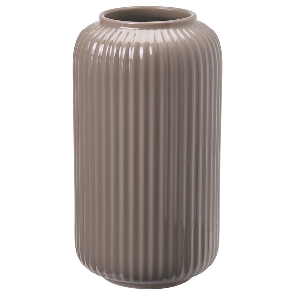 STILREN Vaso, grigio-beige scuro, 22 cm