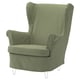 STRANDMON Fodera per poltrona, Naggen grigio-verde