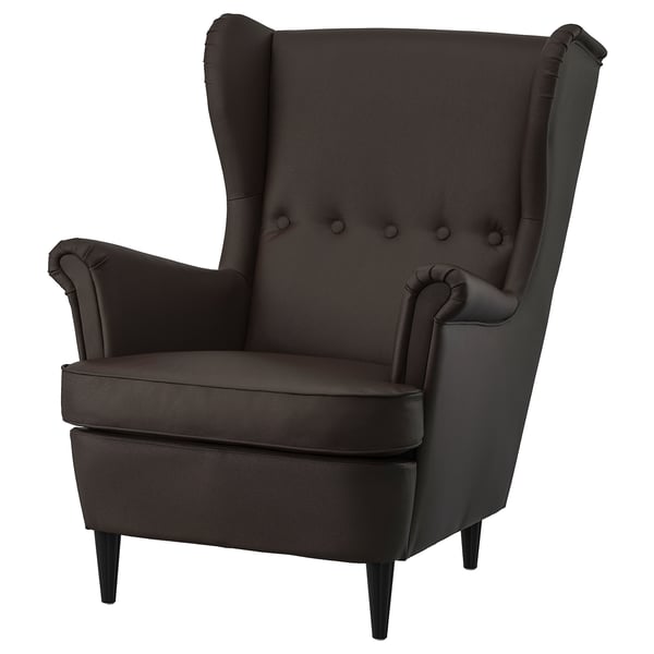 STRANDMON Poltrona, Grann/Bomstad marrone scuro