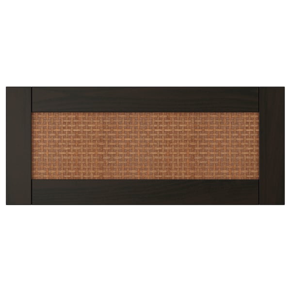 STUDSVIKEN Frontale cassetto, marrone scuro/pioppo intrecciato, 60x26 cm