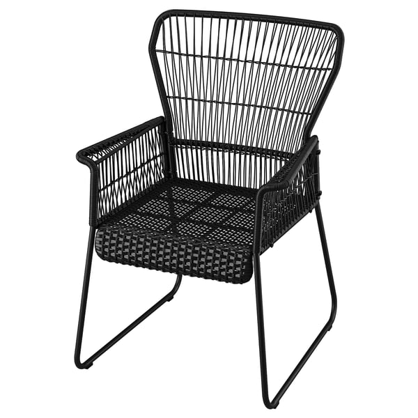 TALLSKÄR Sedia con braccioli da giardino, antracite