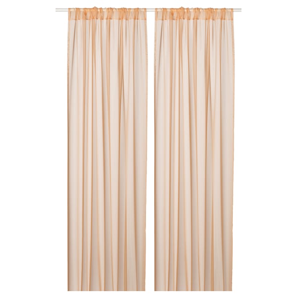 TERESIA Tenda sottile, 2 teli, arancione/con canale per bastone, 145x300 cm