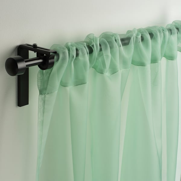 TERESIA Tenda sottile, 2 teli, verde chiaro/con canale per bastone, 145x300 cm