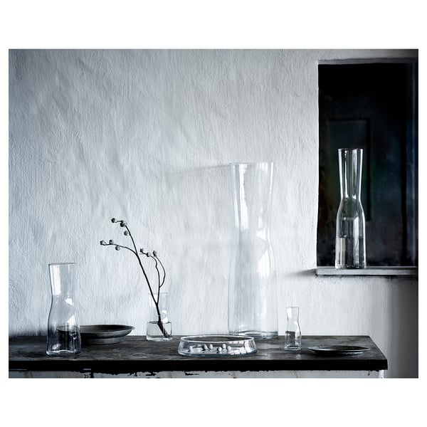TIDVATTEN Vaso, vetro trasparente, 14 cm