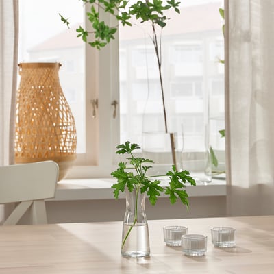 TIDVATTEN Vaso, vetro trasparente, 14 cm