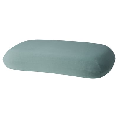 TÖCKENFLY Federa per cuscino ergonomico, grigio-verde, 29x43 cm